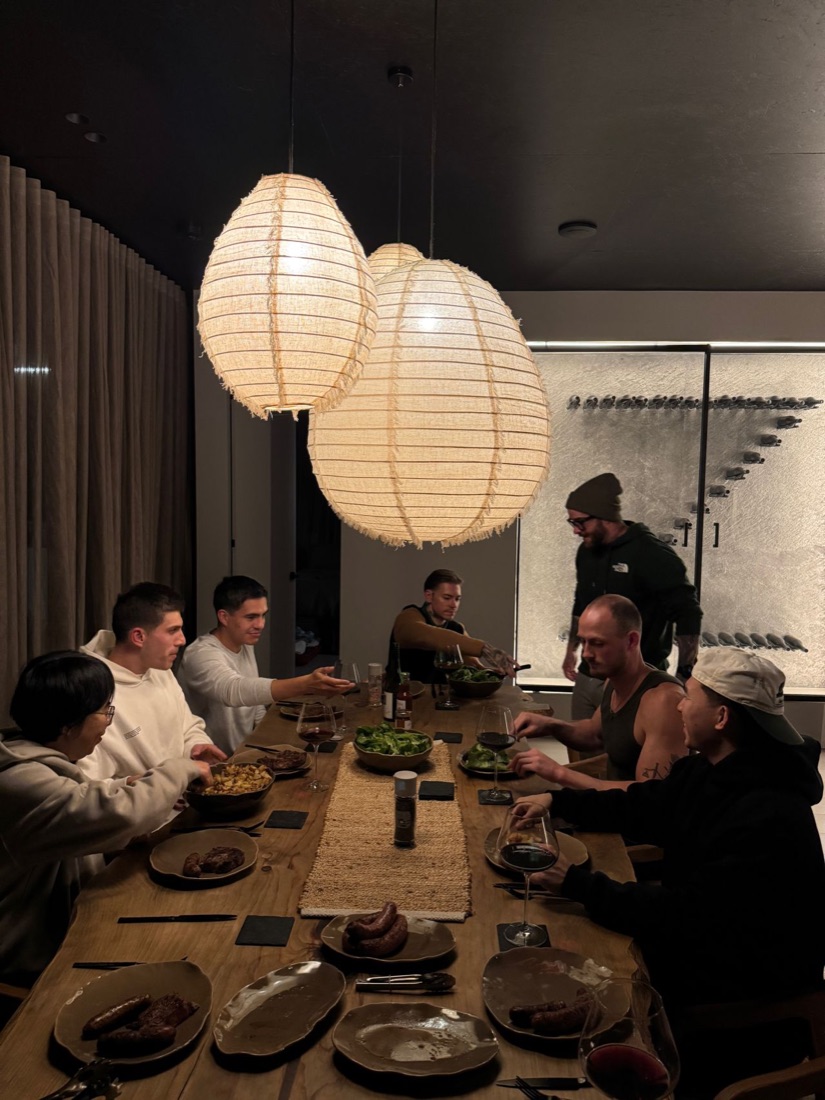 The MAP team at dinner together